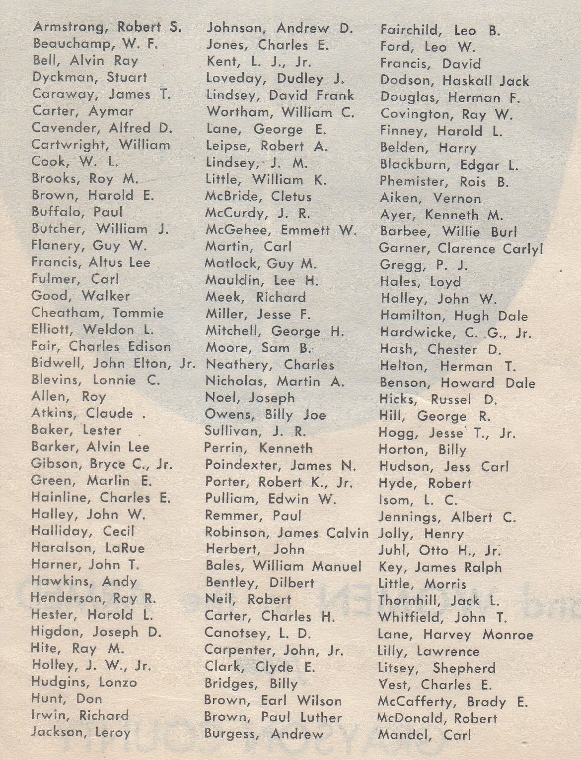 Men and women in the Armed Forces from Grayson County Texas Killed in Action