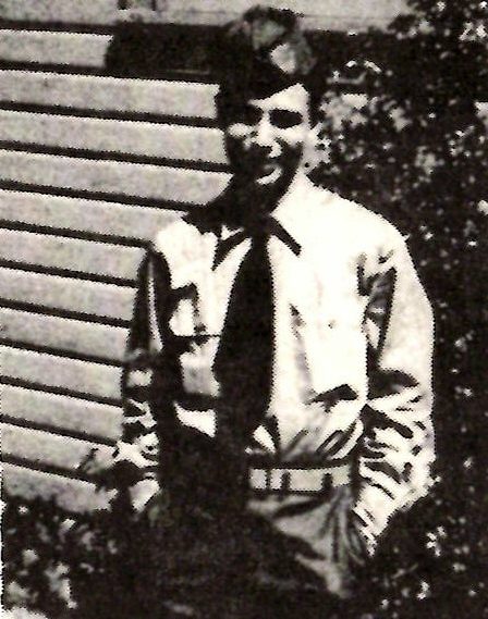 AIR CADET Ruel Blake Allison, Jr. US Navy, son of Mr .and Mrs. R. B. Allison, of Graham, Texas. He was a graduate of Graham High. He entered the US Navy Air Corps in 1945, trained in Georgetown, Texas and Livermore, California. 