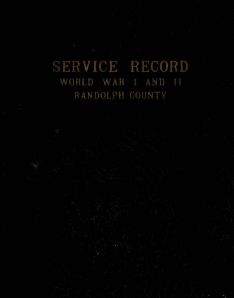 Service Record World War I & II Randolph County Alabama