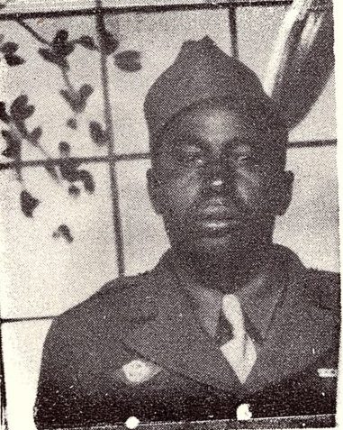 Sgt. Dewylie Bazzelle, US Army. He was the son of Mr. and Mrs. Louis Bazzelle, Prescott, Ark., He was the husband of the former Hattie Mae. He attended Nevada County training School. He entered the US Army in 1941. Trained at several camps in the States, later serving two years in New Guinea (PTO). He was awarded the Good Conduct Medal and three Battle Stars.