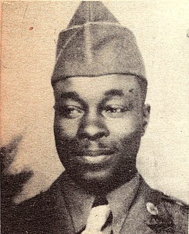 Cpl. Mildred Henderson US Army. He entered the US Army in January, 1942. He received his training at various camps throughout the South. CpL Henderson was sent overseas in May, 1943, and has served in North Africa, Italy, France, and Germany, where he is at was still serving in 1946.