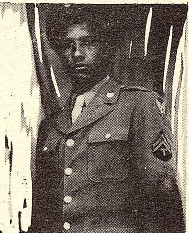 Cpl. - T/5 Hillary S. Hutchinson AAC. He entered the Army Air Corp in February, 1942. He received his training at various camps in California. In December, 1943, he was sent overseas, and as of 1946 he was stationed somewhere in New Guinea.