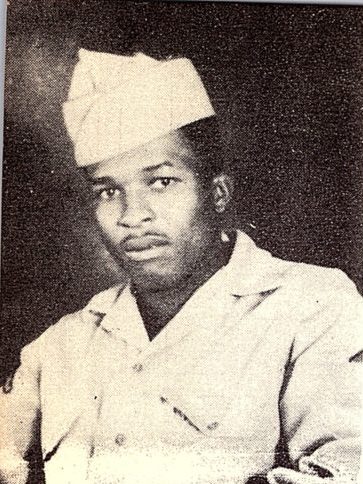 Pfc. Alton Ellis 38328093, US Army. He was the son of Mrs. Georgia Ellis, and he is the brother of Pvt. Frank Ellis 38737026, US Army, and Cpl. Severy Ellis, US Army, of Prescott, Ark. Alton was the husband of the former Cora Mae Murph. He entered the Army on October 10, 1942. He training at Ft. Benning, Ga. Later served in England, Germany, ETO and New Guinea, PTO where he was on duty in 1946.