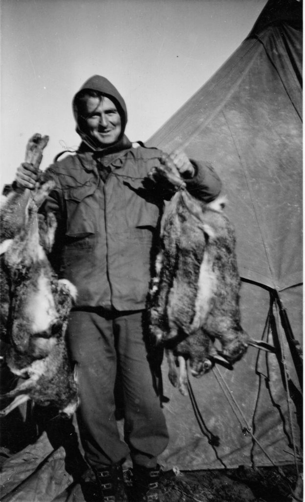 One afternoon around this time, he opened a C ration can and found part of a human index finger in it. Disgusted, he went out and shot several large jackrabbits for dinner with his new Lee-Enfield (ref photo) and shared them with his squad.