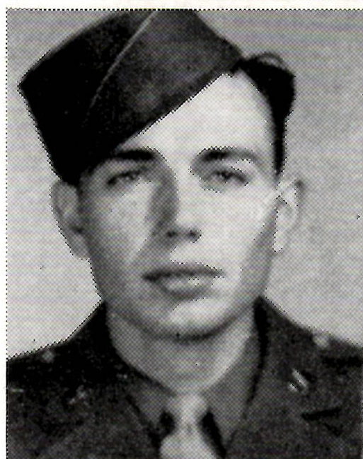 Corporal Wayne F. MARTIN 17128054, US Army. He was born in 1923, and lived at Georgian Court, 400 E. Armour, Kansas City. Missouri. He served in Headquarters Company, 222nd Infantry Regiment, 42nd Infantry Division. He reenlisted in the US Army after the War.