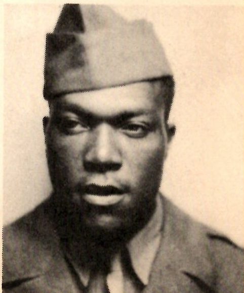 Corporal Cleo McDonald 38411902, US Army. He was born in 1924, the son of Fannie and Charlie Booken. Entered the Army on January 11, 1943, at the age of 18. He trained at Camp Kilmer, NEW JERSEY; served in Ireland and England; also in France. He was awarded the ETO Campaign Medal. 