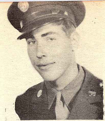 PFC William F. Reeves US Army Air Corps. He was the son of Mr. and Mrs. L. E. Reeves, of Taylor Texas. He was the husband of Pvt. Velma Bice Reeves. He entered the Army Air Corps in 1943, trained at Camp Barkeley, Tex., Ft. Jackson, S.C. Florida and Mississippi. He served in England. He was awarded ETO Theater Medal. the American Theater medal, The World War Two Victory Medal and the Good Conduct Medals and Unit Citation. Discharged in 1945.