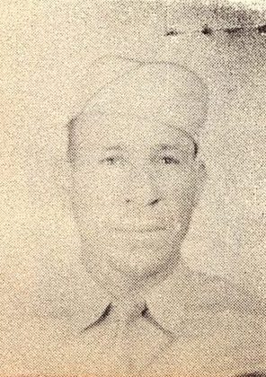 Cpl. William F. Hatcher, US Army. He was the son of Mr. and Mrs. W. F. Hatcher, of Taylor, Texas. He was the husband of R. O. Grimes. He attended Jarvis College. He entered the Army Air Corps, in 1944, trained at Jefferson Barracks, Mo. Awarded the Good Conduct Medal  and Sharpshooter Medal. He was Discharged in 195.