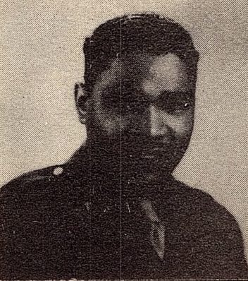 S/Sgt. Lee A. Merriwether Jr., US Army. He was the son of  Mr. and Mrs. Lee Merriwether, of Taylor Texas, and husband of Lanetta Bailey. He attended Blackshear High School. He entered the US Army, in 1942, trained at Camp Stewart, Ga. Served in Philippines. He was awarded the Phil. Lib., Good Conduct , Victory and PTO Ribbons. He was discharged in 1946 .