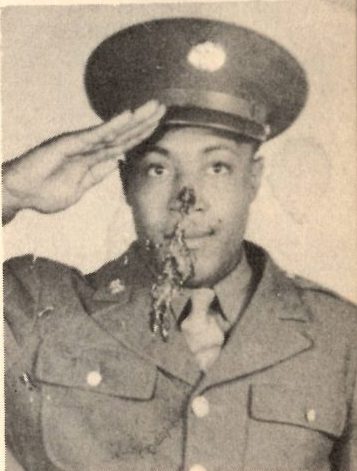 Pvt. Leo W. Brown, US Army. He was a grandson of Mrs. Ida Moore, attended Hobart  schools.  He entered the Army  in  Oct., 1941, trained  in Enid, Okla.  and  Winfield,  Kan.;  as of 1946 was  on  duty  in  MacDill  Field, Fla.