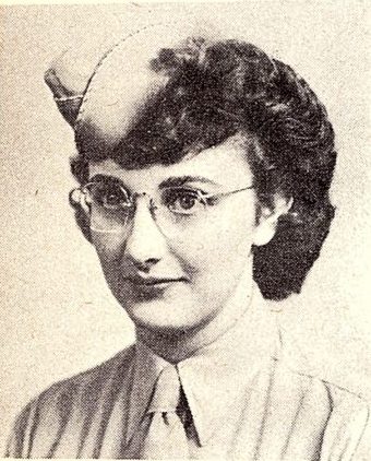 Pvt. Marian R. Bresser, US Army WAC. She was the daughter of Mr. and Mrs. Charles Robbins. She was the wife of the former Bud Bresser. She graduated from Grand Junction School. She entered the WACs in 1942 ; trained in Ft. Des Moines, Iowa; served in Clovis, N. M.; and was discharged in 1944.