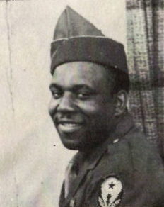 Cpl. Hilton Moore, son of Mrs. Mattie Moore, of Gilmer, Texas. He was the husband of Eula Mae Baker, attended Bruce High School. He entered the Army in 1943, trained at Camp Wolters and South Carolina. He served in the ETO and the South Pacific. He was awarded the ETO and PTO Ribbons.