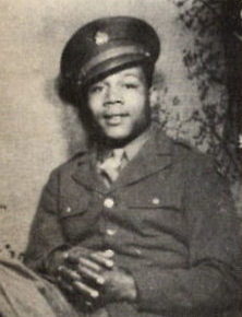 Pvt. Lawrence E. Ray, Army Air Corps. He was the son of Mr. and Mrs. Bessie Ray, of Gilmer, Texas. He was the husband of Ruby Helen Balton. He attended Mt. Lebanon High School. He entered the Army Air Corps in 1942, he trained at Camp Butner, N. C. He was discharged in 1943.