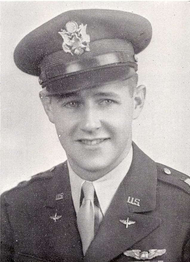 1st  Lieutenant WILLIAM F. GAVIN, O-808533 KIA, Army Air Force.  Lieutenant Gavin graduated from Haverhill High School in 1935 and was then employed by the L. H. Hamel Leather Company. He enlisted in the Air Corps on October 11, 1940. For training he was assigned to Westover Field, Mass; New England Aircraft School; Machine Gun School at Langley Field, Va., and Las Vegas, Nevada. As an aerial engineer he ferried bombers from Pendleton Field, Oregon, to Hawaii. On his return he passed his examinations for flying cadet and received his wings at Seymour Field, Ind. He was shipped overseas as a B-17 pilot on May 14, 1944, but before leaving he came over his home and circled it, dipping his wings. He served oversees with the 570 Bombardment Squadron 390 Bombardment Group (Heavy), 8th Army Air Force. After several missions over Germany his plane crashed on June 11, 1944 in the English Channel, his body was never recovered. Eight of the crew bailed out but he was not one of them. He leaves his parents, Mr. and Mrs. Joseph Gavin, of 13 Doane St., five sisters, and three brothers.