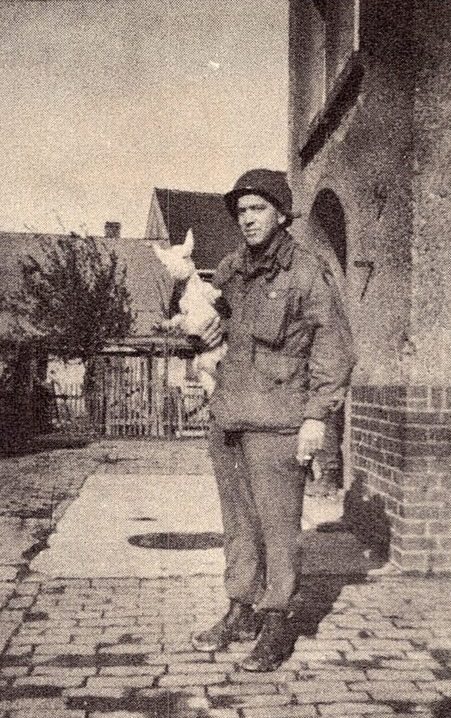 Technician Fifth Grade RAY GLASSCOCK. He was living at Box 343 , Truscott, Texas. He entered the service on March 28, 1944. He served in the Infantry, and trained at Camp Hood, Texas. He went overseas on September 17, 1944, serving in Europe an Theatre, fighting in France Belgium, Germany. He returned to United States on July 11, 1945. He was discharged on February 28, 1946 at Camp Fannin, Texas, after 23 months of service. He was awarded the Bronze Star Medal. As of 1947 his occupation was with Browning Motor Company.