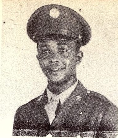 Pfc. Murl Bazzelle, US Army. He was the son of Mr. and Mrs. Christopher C. Bazzelle, of Rosston, Ark., He entered the Army in 1943, and training at Ft. Clark, Texas, He later serving in India,·(PTO) where he was still on duty in 1946.